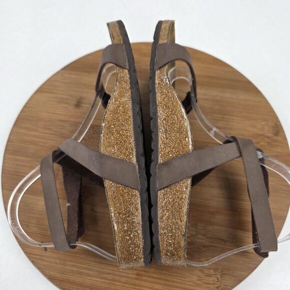 Birkenstock Yara Shoes Womens Size 37 Brown Leather Sandals Ankle Strap Germany - Picture 8 of 10